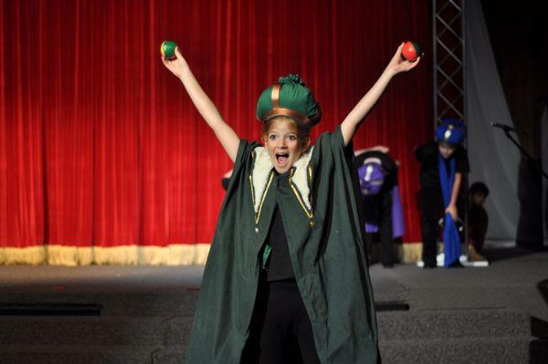 Girl in a theatre performance