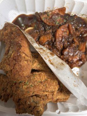 The ribs were decent the yams were awful not appealing to the eyes or the tastebuds.