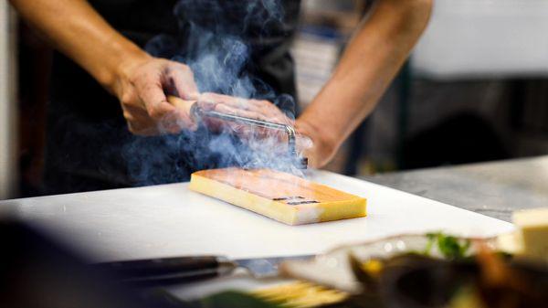 Careful preparation of tamago dessert