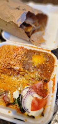 Two Chile Relleno plate (to go)