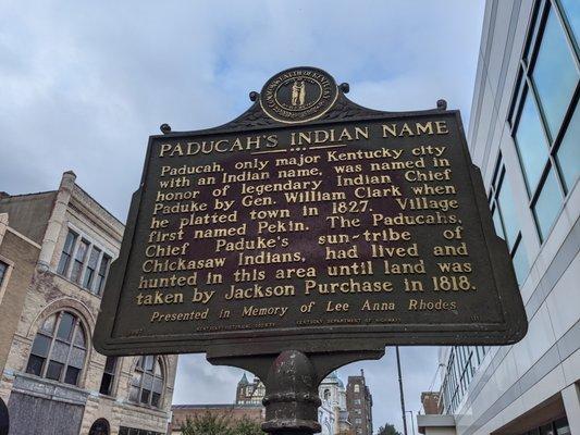 Paducah's Indian Name Historical Marker