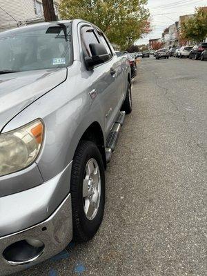 Wheel alignment was done, good job.