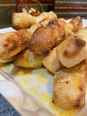 The breadsticks sticks yum, yum.