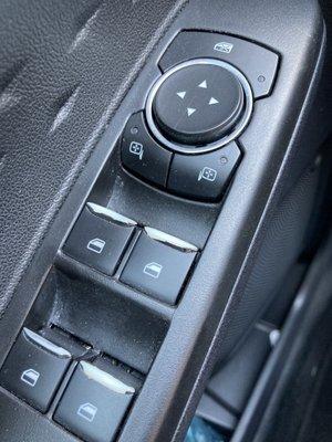 The window buttons had the plastic worn off