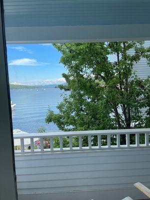 View of the lake from my room.
