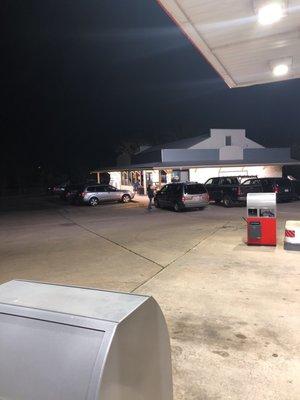 From one of the pumps