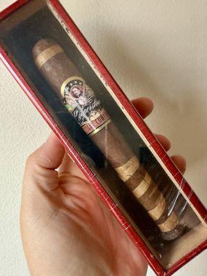 Yes, it's rolled in the shape of a bat.