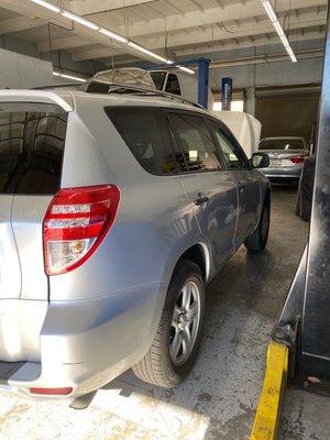 My 2012 Rav4 in the shop
