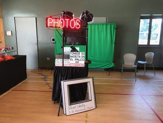 Open Air Photo Booth with Green screen.