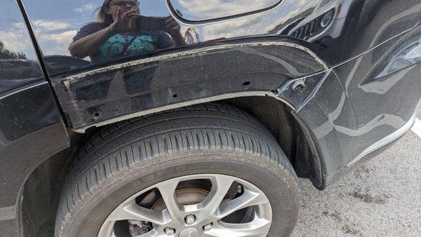 Piece of the bumper!