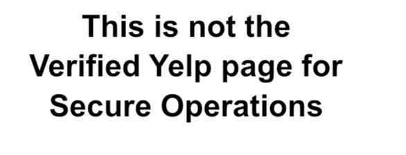 This is not the verified page for Secure Operations