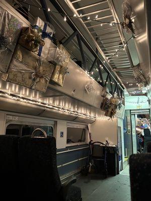 Inside Noel coach class car