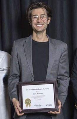 at an award ceremony