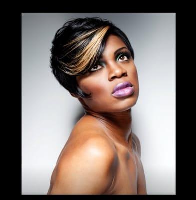 short cut with added pieces for color