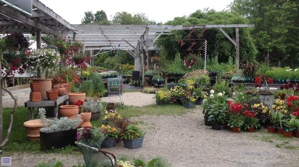 A view of the outdoor retail area.