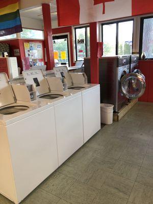 Brand new row of machines