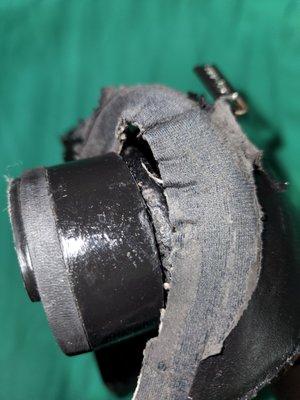 Again, the upper heel not put back into the lower heel.