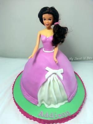 Barbie Cake, Marble cake with Buttercream Icing