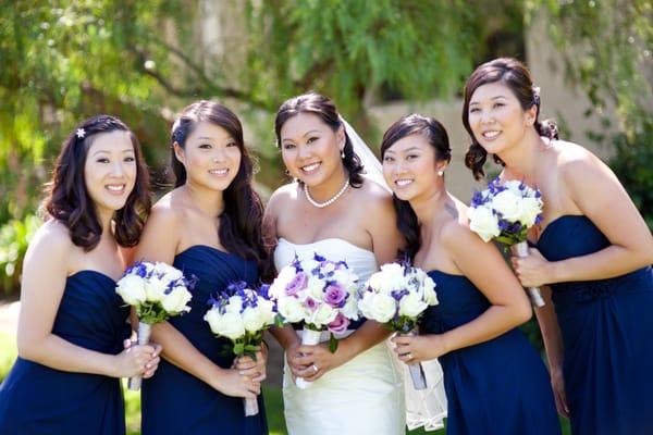 Bride and bridal party Traditional Makeup by Trisha Kwan, Updo Hair by Judy Hiep