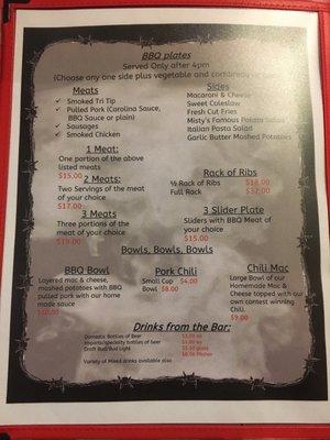 BBQ is served only after 4PM