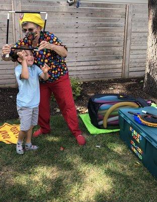 Silly magic! leading to picture ops for parents.