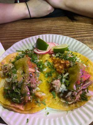 Awesome carnitas tacos