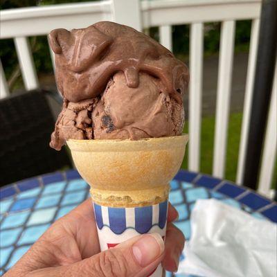 Killer Chocolate on top and German Chocolate Cake Ice Cream