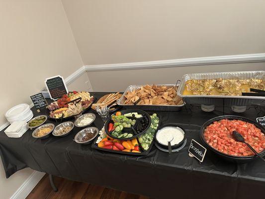 Appetizer setup for Christmas catering !
