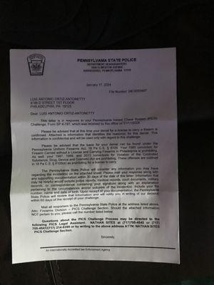 Yes I plied for aplicación to carry and Was dinied because old case I have