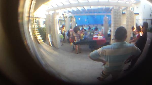 Large parties that are noisy and disrespectful All this 5 feet from tenets front doors. Management does nothing