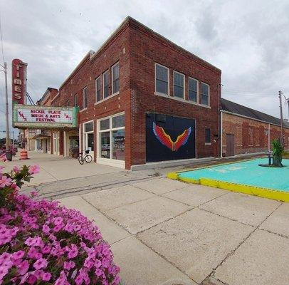 Native Nook is right next to the Times Theater. They recently added this great building side mural.