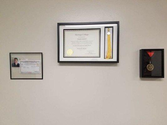 License/ degree/ medal for 96.17 total g.p.a. while getting degree