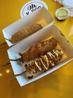 Potato Dog Mozza Dog Squid Ink Dog