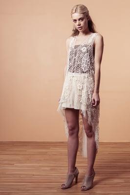 RYU Cream Lace Crochet Vest.....It all happen's in the Right Vest!  Bare Your Beauty....