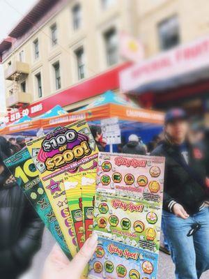 CA Lottery selling lotto tickets and doing promo prizes at the Chinese New Year Community Street Fair, Feb. 16, 2025.