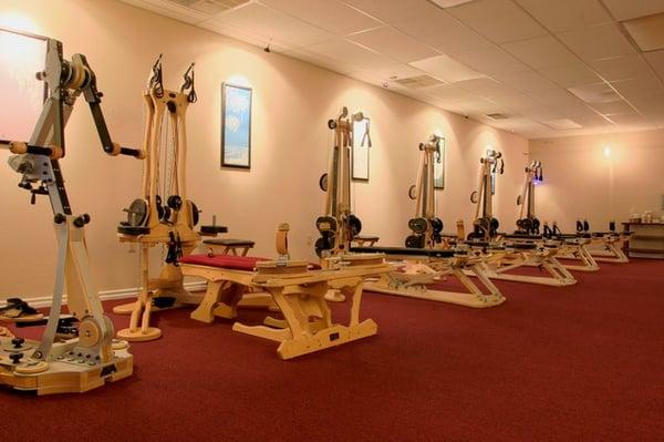 6 Gyrotonic Pulley Towers and all auxillary equipment (Gyrotoner, Jumping/Stretching Board, Ladder and Leg Extension