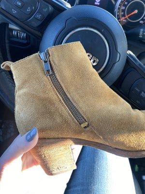 New zipper puts my favorite boots back in working order :)