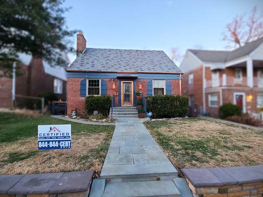 Our neighbor chose high quality copper gutters for an extra pop of curb appeal