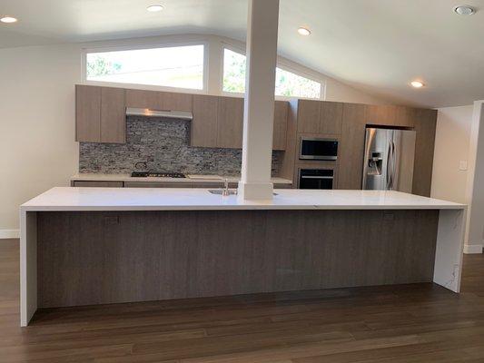 Newly renovated kitchen after we had the outlets all painted!