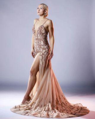 Couture evening gown