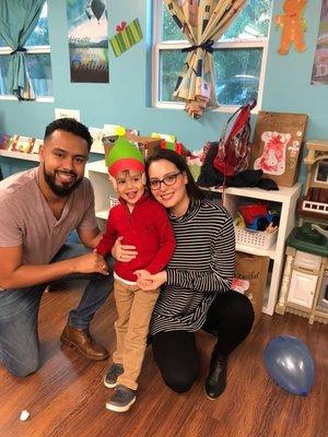 At the daycare's Christmas party!