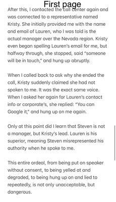 First page