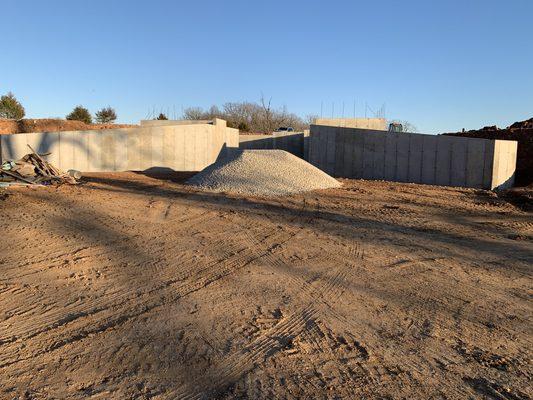 Foundation and excavation on a new custom home