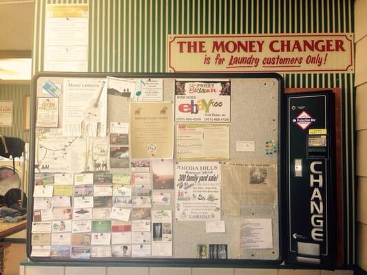 The change machine they provide, as well as local business listings and events