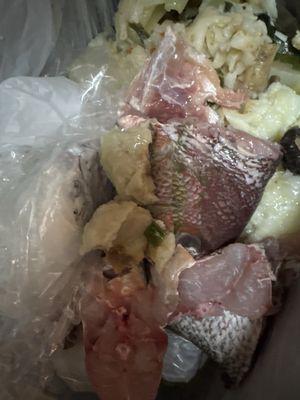 I just bought this evening and took it home to dispose of it and found that the fish smelled and the flesh was rotten.