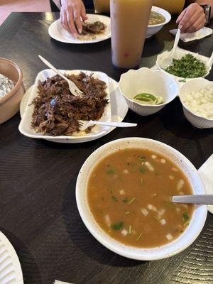 Consome y 1 full pound of barbacoa de borrego Absolutely delicious