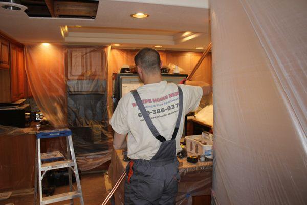 During A Full House Copper L Type Repipe