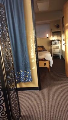 Enter the treatment room