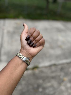 Burgundy shellac full set