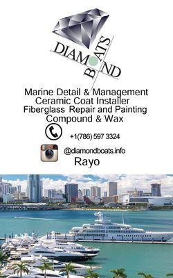 Marine detail & Management, Ceramic Coat Installer, Fiberglass Repair & Painting, Compound & Wax